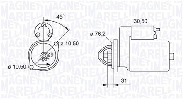 MAGNETI MARELLI 063521070240 - Starter