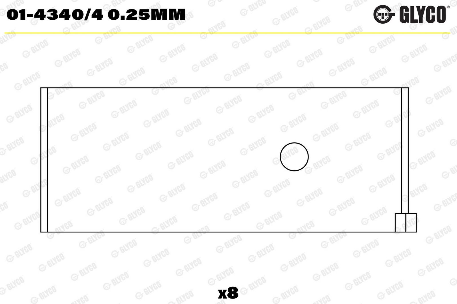 GLYCO 01-4340/4 0.25mm - Pleuellagerschale