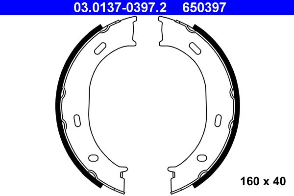 ATE 03.0137-0397.2 - Bremsbackensatz, Feststellbremse