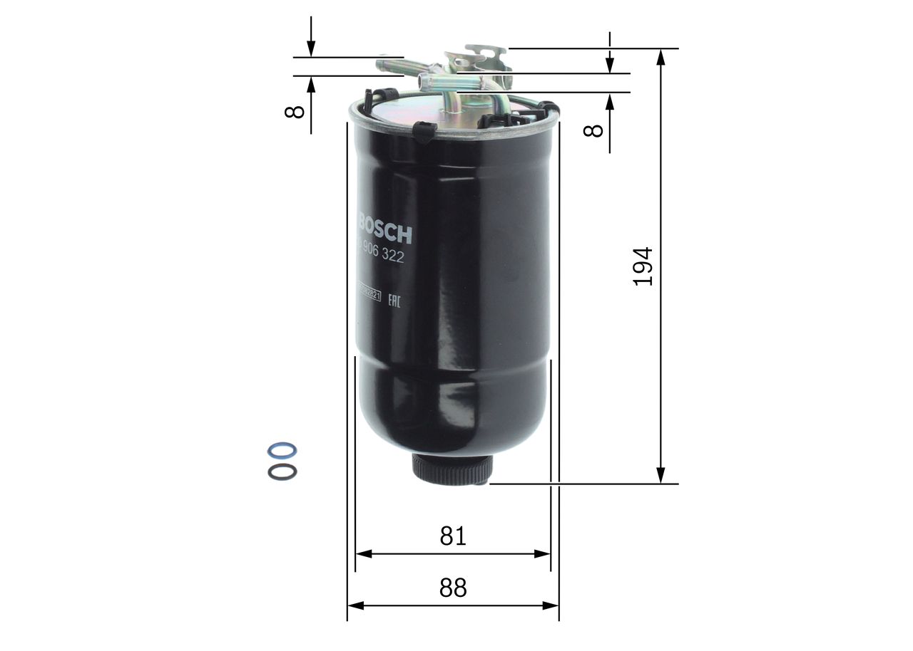 BOSCH 0 450 906 322 - Kraftstofffilter