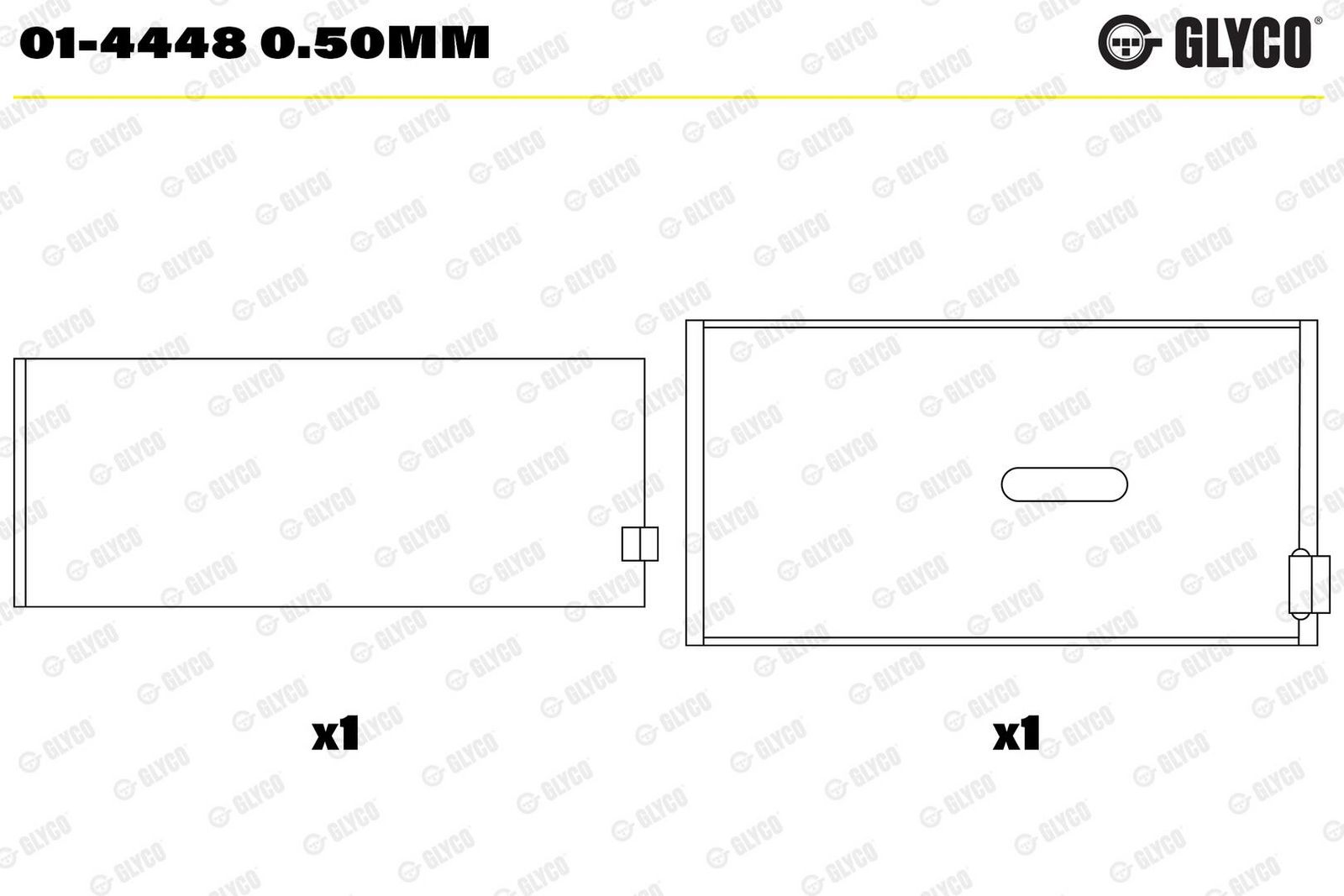 GLYCO 01-4448 0.50mm - Pleuellagerschale