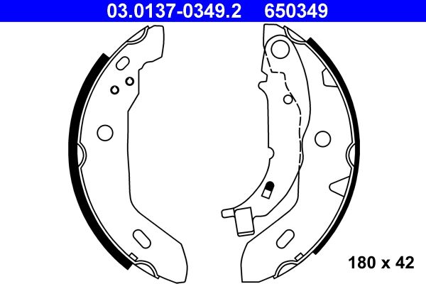 ATE 03.0137-0349.2 - Bremsbackensatz