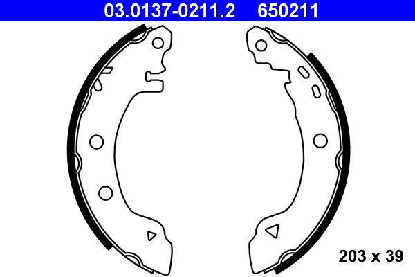 ATE 03.0137-0211.2 - Bremsbackensatz