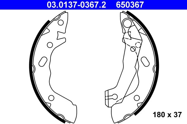 ATE 03.0137-0367.2 - Bremsbackensatz