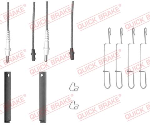QUICK BRAKE 109-1280X - Zubehörsatz, Scheibenbremsbelag