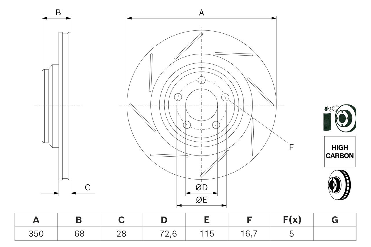 BOSCH 0 986 479 J95 - Bremsscheibe