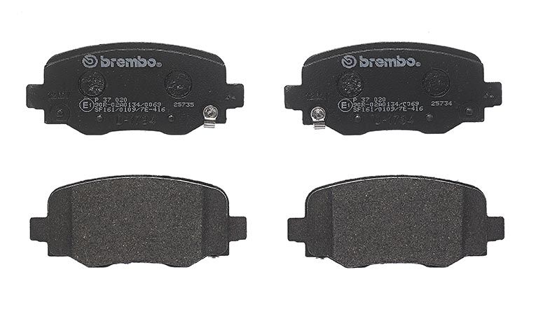 BREMBO P 37 020 - Bremsbelagsatz, Scheibenbremse