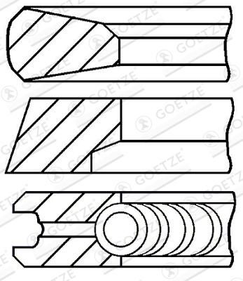 GOETZE ENGINE 08-136000-00 - Kolbenringsatz