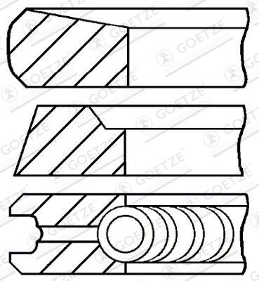GOETZE ENGINE 08-422800-00 - Kolbenringsatz