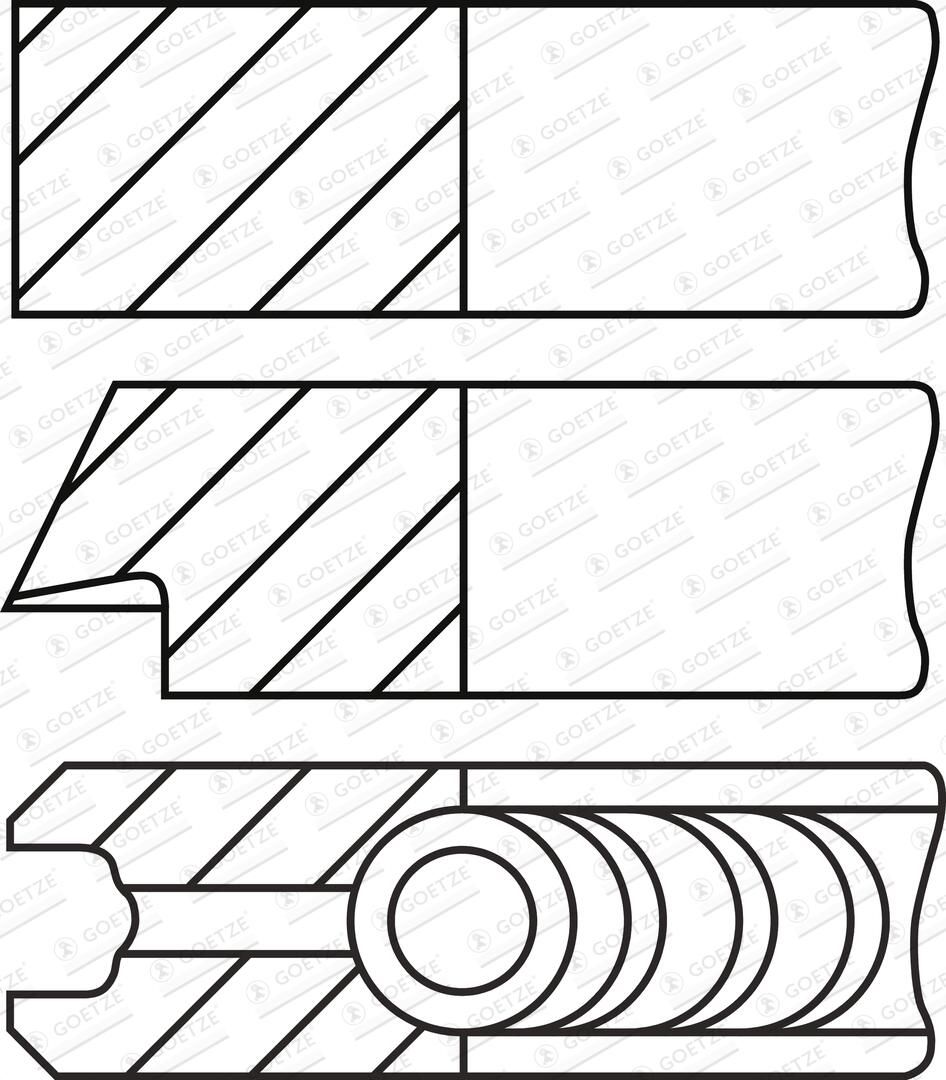 GOETZE ENGINE 08-451500-00 - Kolbenringsatz