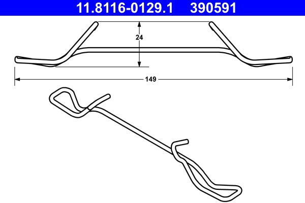 ATE 11.8116-0129.1 - Feder, Bremssattel