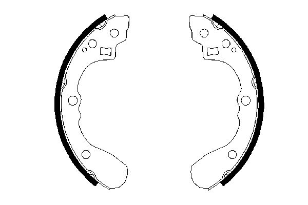 BOSCH 0 986 487 636 - Bremsbackensatz