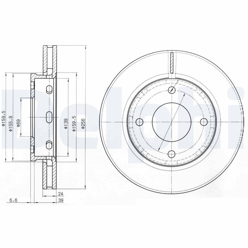 DELPHI BG3987 - Bremsscheibe