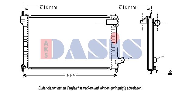 AKS DASIS 061170N - Kühler, Motorkühlung