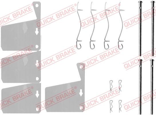 QUICK BRAKE 109-0955 - Zubehörsatz, Scheibenbremsbelag