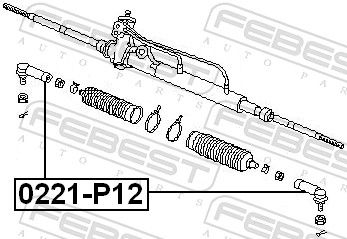 FEBEST 0221-P12 - Spurstangenkopf