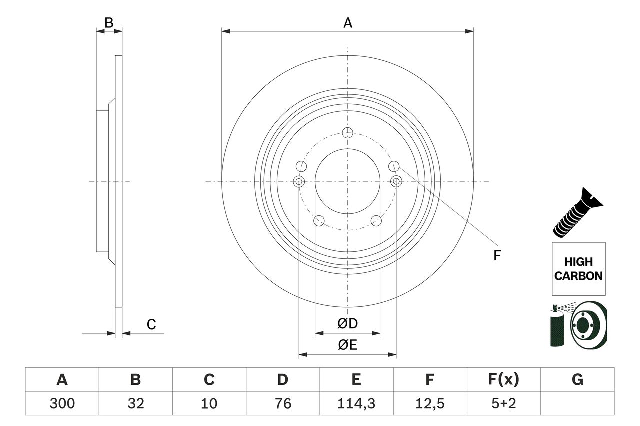 BOSCH 0 986 479 H01 - Bremsscheibe