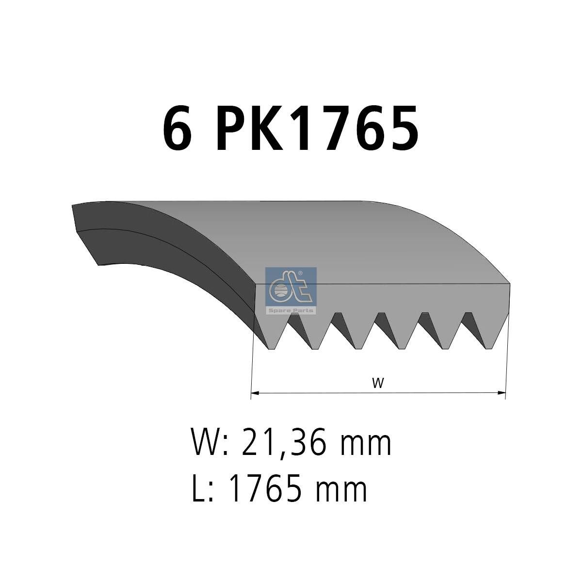 DT Spare Parts 11.12087 - Keilrippenriemen