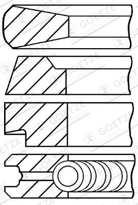 GOETZE ENGINE 08-174600-10 - Kolbenringsatz