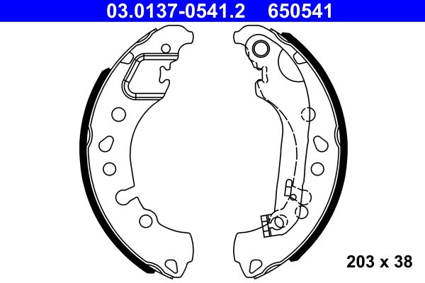 ATE 03.0137-0541.2 - Bremsbackensatz