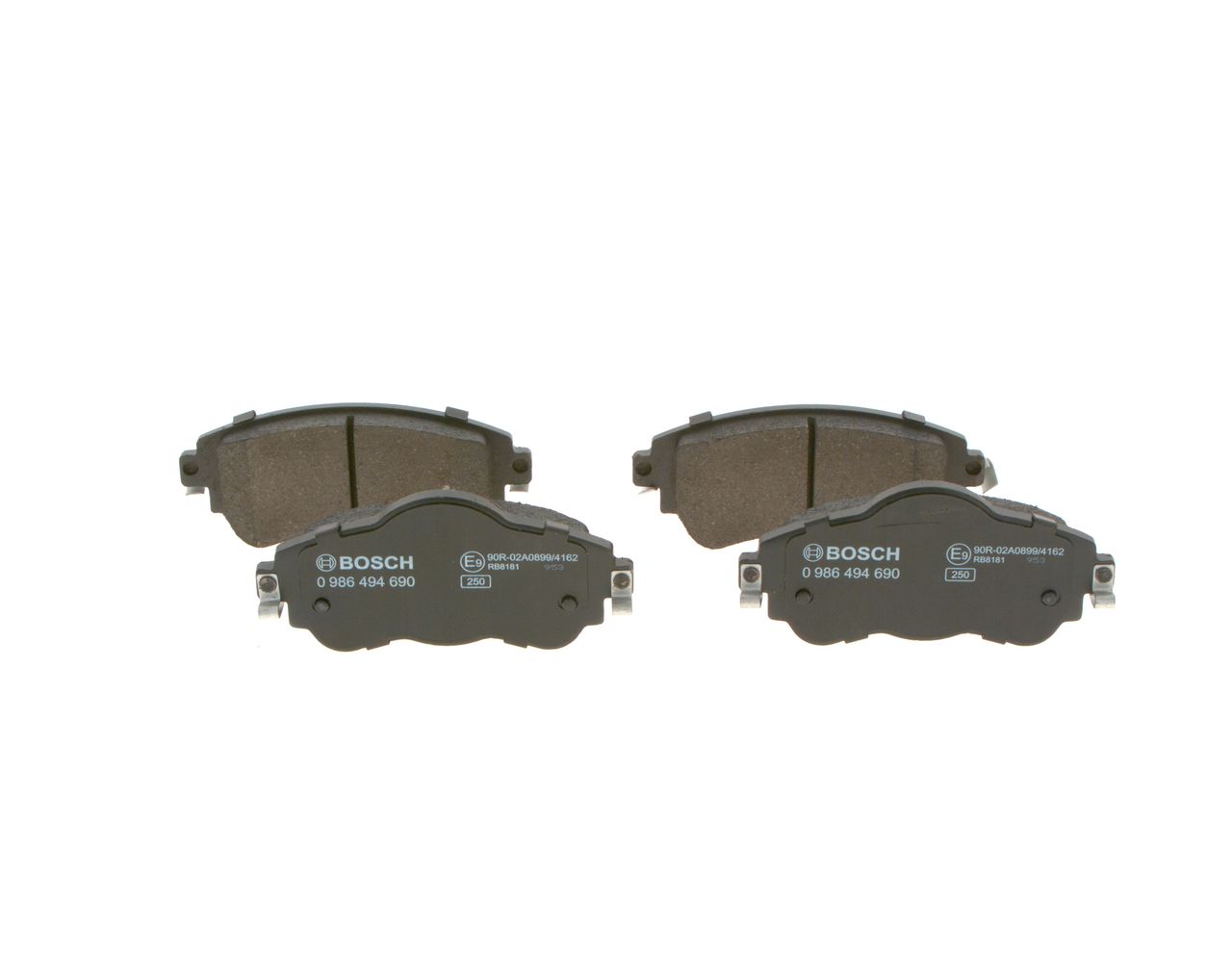 BOSCH 0 986 494 690 - Bremsbelagsatz, Scheibenbremse
