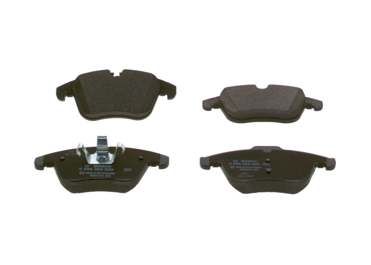 BOSCH 0 986 494 209 - Bremsbelagsatz, Scheibenbremse