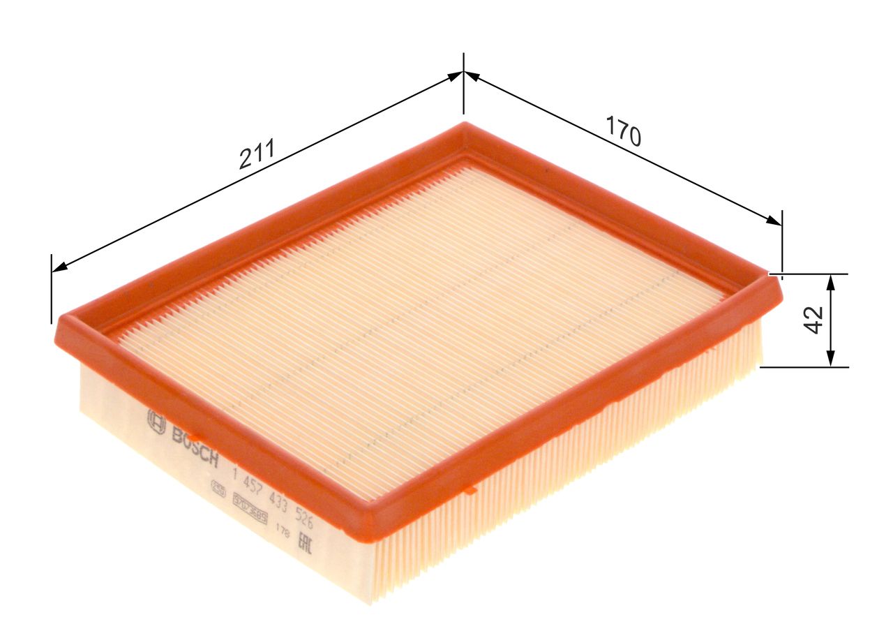 BOSCH 1 457 433 526 - Luftfilter