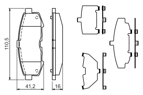 BOSCH 0 986 494 319 - Bremsbelagsatz, Scheibenbremse