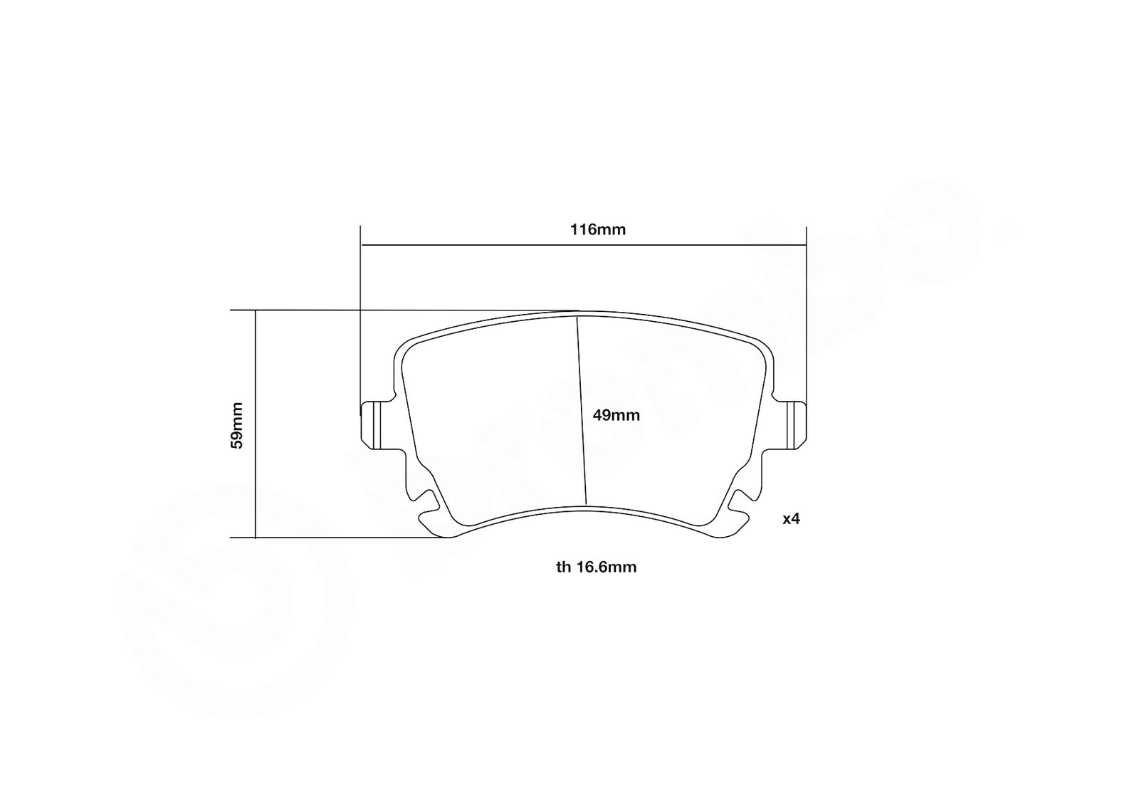 BREMBO 07.B315.00 - Hochleistungs-Bremsbelagsatz