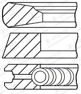 GOETZE ENGINE 08-127800-00 - Kolbenringsatz