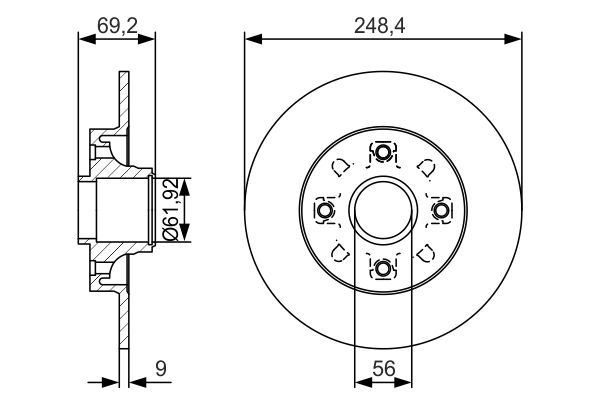 BOSCH 0 986 479 S43 - Bremsscheibe