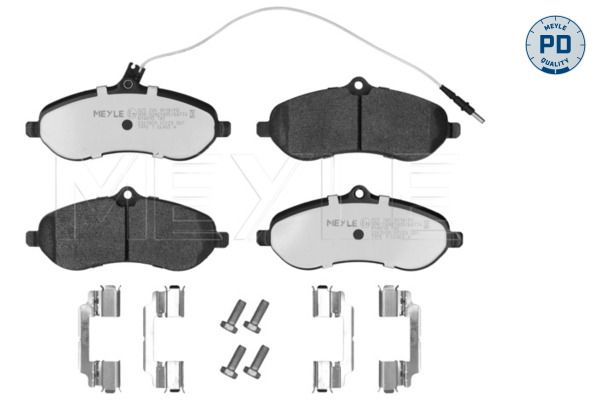 MEYLE 025 245 9518/PD - Bremsbelagsatz, Scheibenbremse