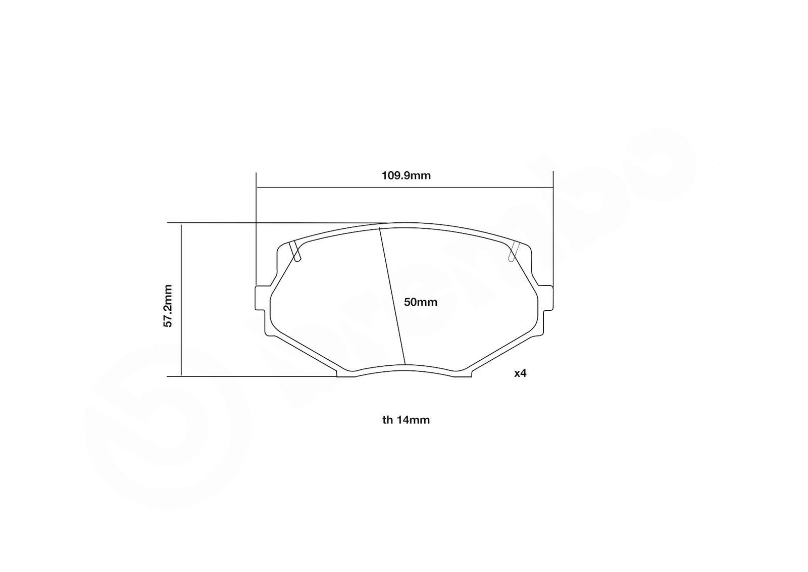 BREMBO 07.B314.06 - Hochleistungs-Bremsbelagsatz