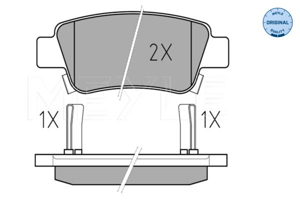 MEYLE 025 246 3516/W - Bremsbelagsatz, Scheibenbremse