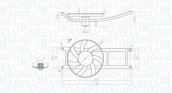 MAGNETI MARELLI 069422715010 - Lüfter, Motorkühlung