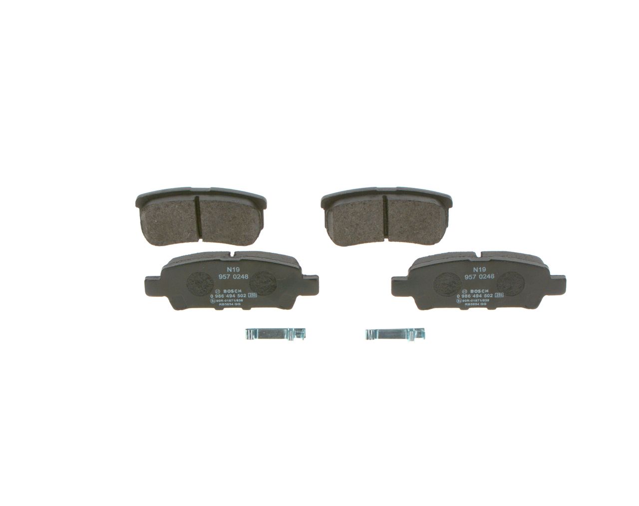 BOSCH 0 986 494 502 - Bremsbelagsatz, Scheibenbremse