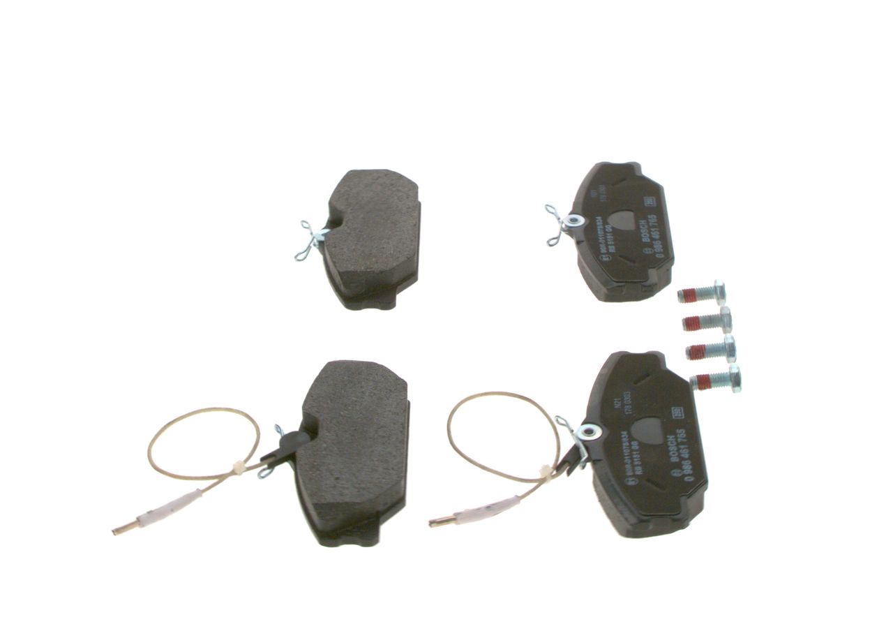 BOSCH 0 986 461 765 - Bremsbelagsatz, Scheibenbremse