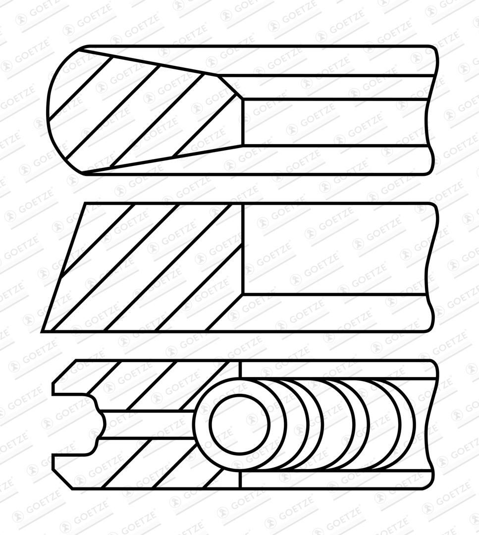 GOETZE ENGINE 08-448200-00 - Kolbenringsatz