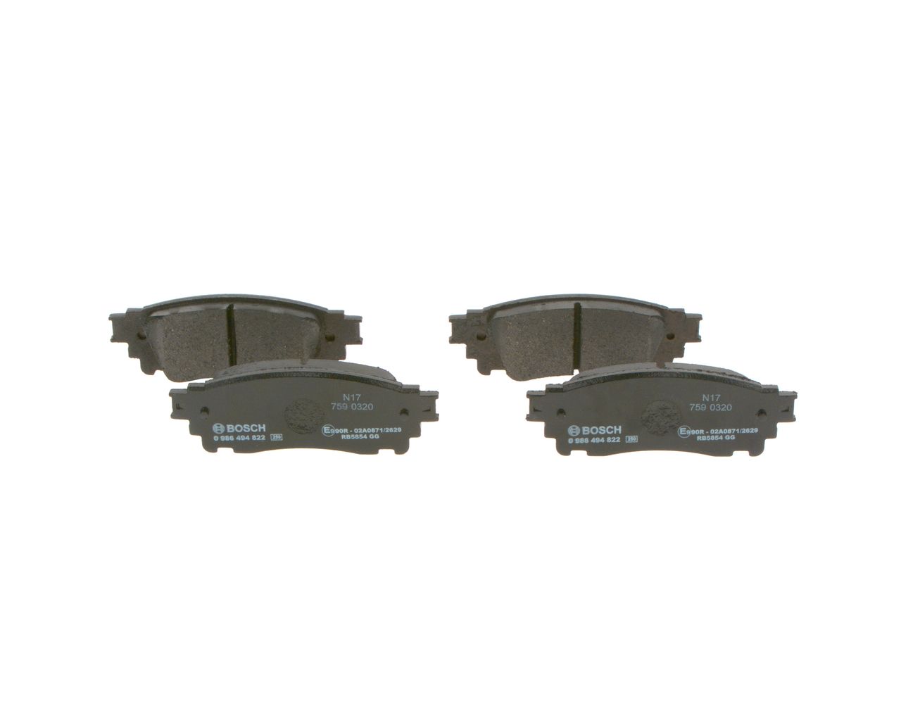 BOSCH 0 986 494 822 - Bremsbelagsatz, Scheibenbremse