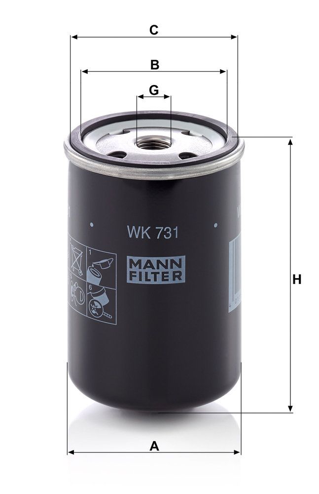 MANN-FILTER WK 731 - Kraftstofffilter