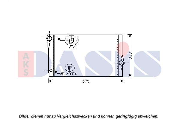 AKS DASIS 050056N - Kühler, Motorkühlung