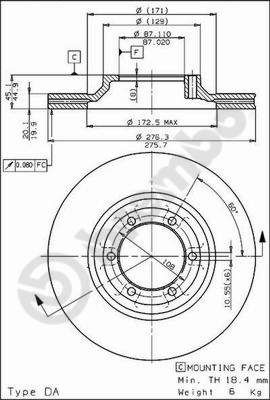 BREMBO 09.5633.10 - Bremsscheibe