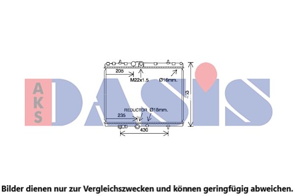 AKS DASIS 060078N - Kühler, Motorkühlung