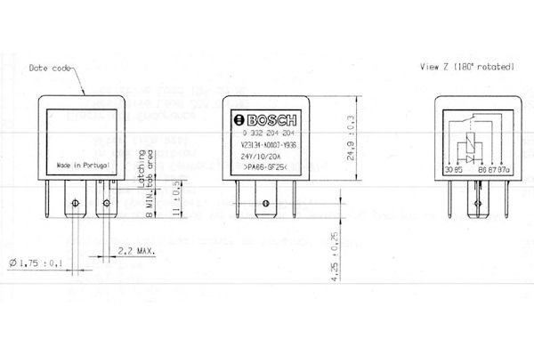 BOSCH 0 332 204 204 - Relais, Arbeitsstrom