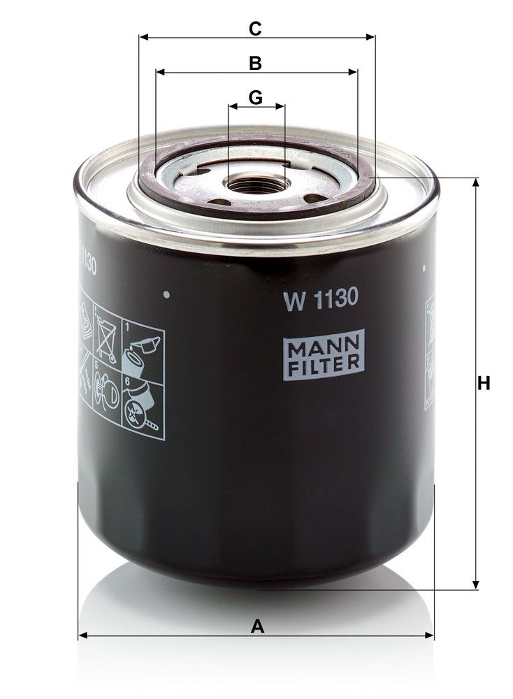 MANN-FILTER W 1130 - Ölfilter
