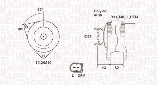 MAGNETI MARELLI 063731759010 - Generator