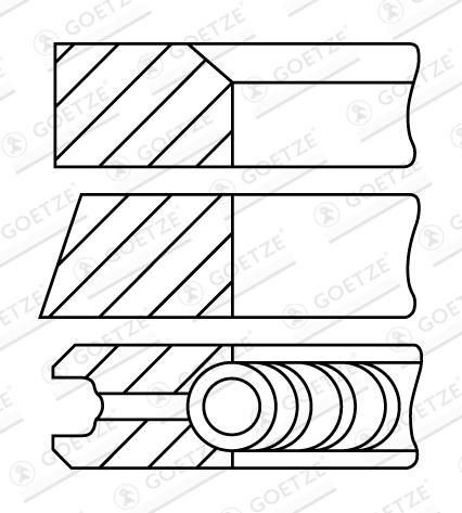 GOETZE ENGINE 08-452900-00 - Kolbenringsatz