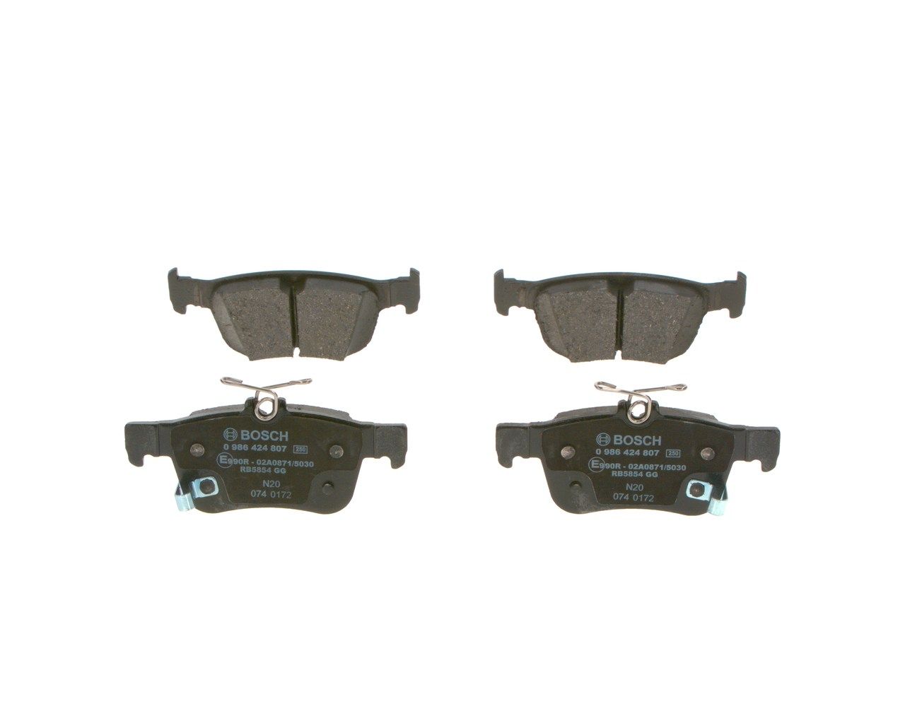 BOSCH 0 986 424 807 - Bremsbelagsatz, Scheibenbremse
