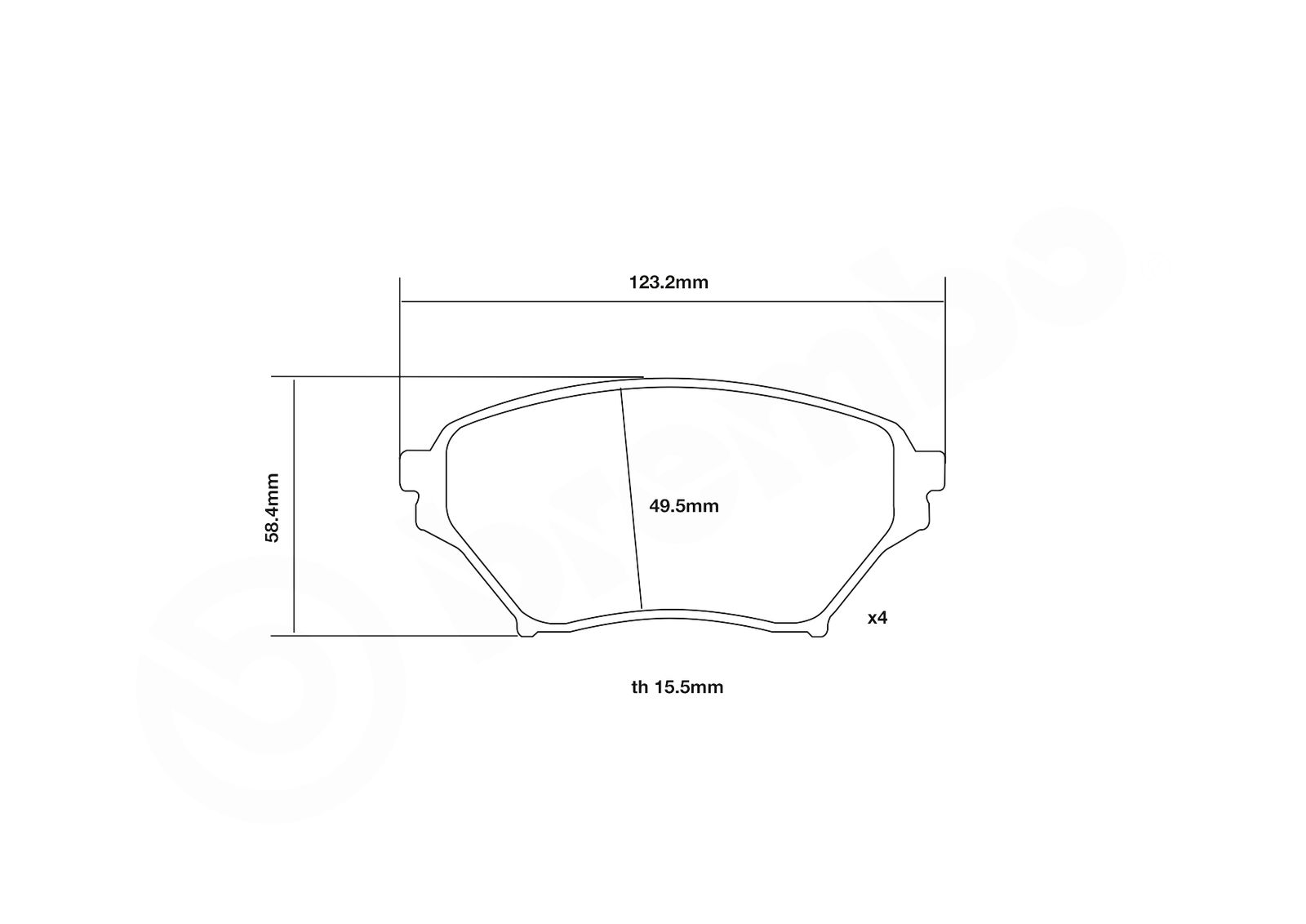 BREMBO 07.B314.07 - Hochleistungs-Bremsbelagsatz