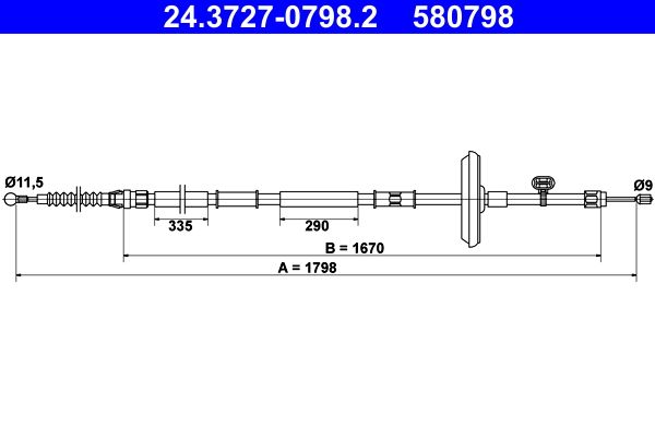 ATE 24.3727-0798.2 - Seilzug, Feststellbremse